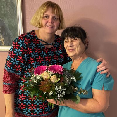 Auf dem Foto Monika Wilke rechts und Corinna Transow (PDL) links